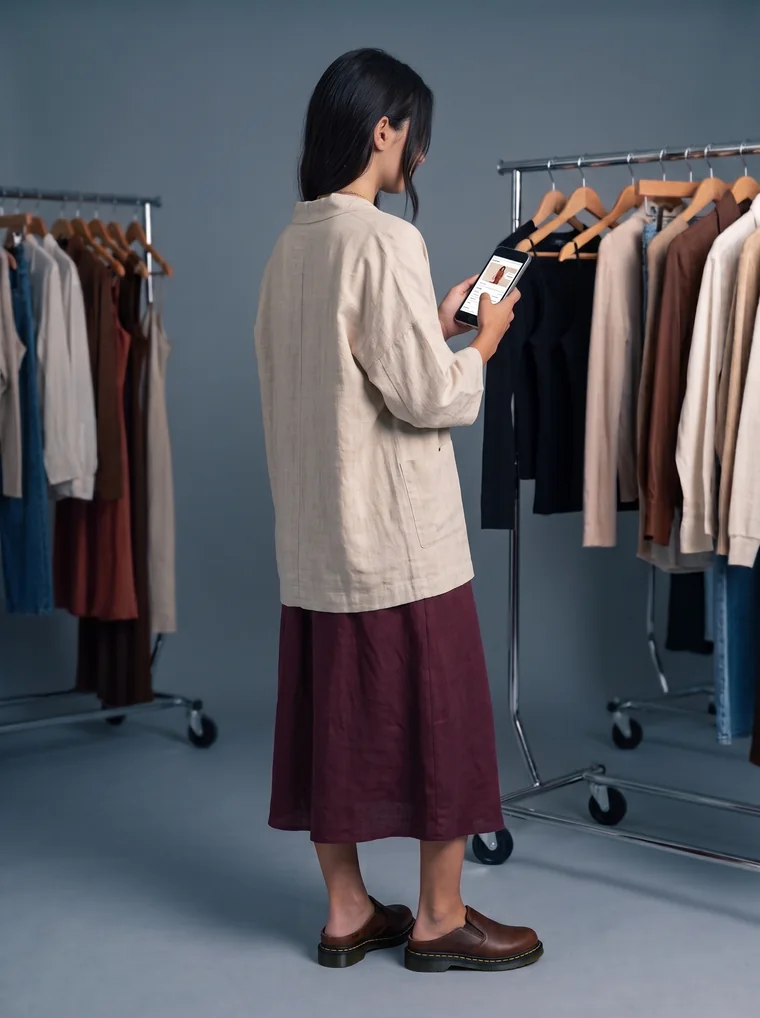 Outfit section of a StylePage showing complete looks for casual, summer, winter and going out